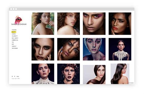 makeup artist portfolio design.